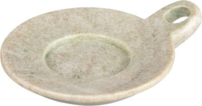 Creative Co-Op Hand-Carved Marble Handle, Beige Dish, 6