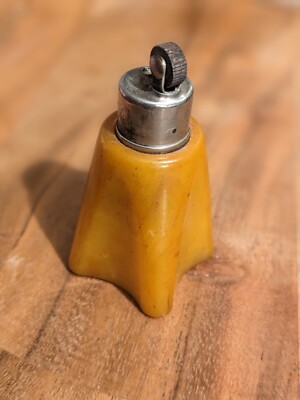 Vintage Mid Century Burnt Orange Strikalite Lighter-image