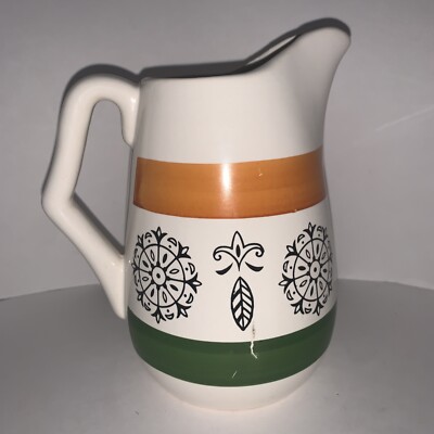 Vintage Royal Sealy Japan Tuscan 1950's Hand Painted Ceramic Pitcher 7
