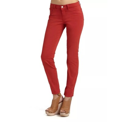 J Brand Womens 811 Skinny Mid Rise Jeans Blood Orange 811K120 size 28-image