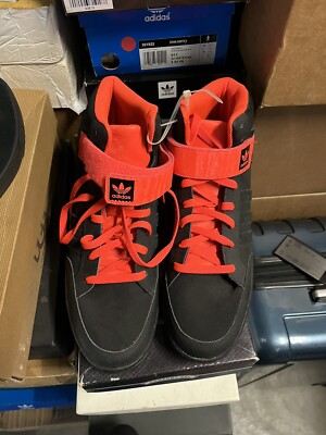 Brand New Adidas Varial Mid Size 13 Men's Sneakers Black/Orange-image