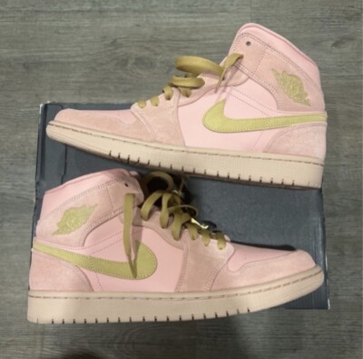 jordan 1 mid coral gold Sz 10.5-image