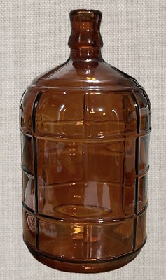 DEVEAU GLASS AMBER CREATIVE CO-OP 11” TALL BOTLE-image