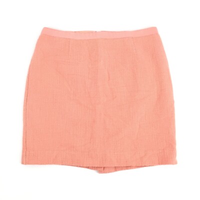 Banana Republic Twill Mini Skirt Size 6 Womens Peach Orange Preppy Small Career-image