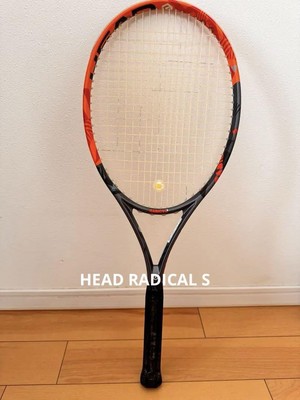 Head Radical S Tennis Racket Orange/Black Used Mid-Size Grip-image