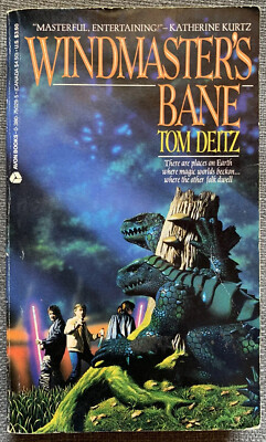 WINDMASTER'S BANE by Tom Deitz 1986 Avon 1st PB **SIGNED!** (David Sullivan #1)-image