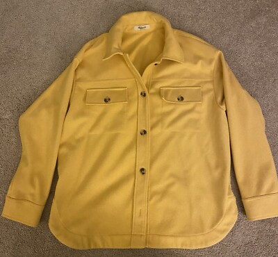 Madewell Brushed Herringbone Knit Shirt Jacket Size Small-image