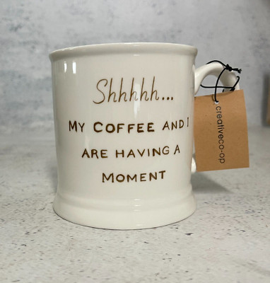 Stoneware Mug XL 11cm Creative Co-Op Funny Gift for Coffee Lovers Tea Cup-image