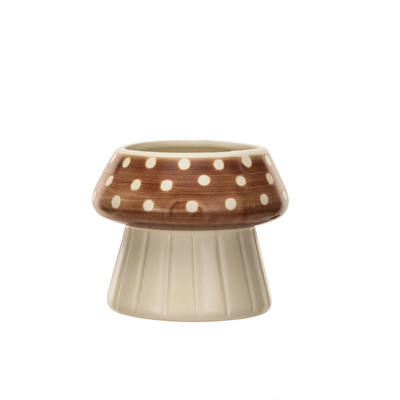 Creative Co-op Stoneware Mushroom Planter-image