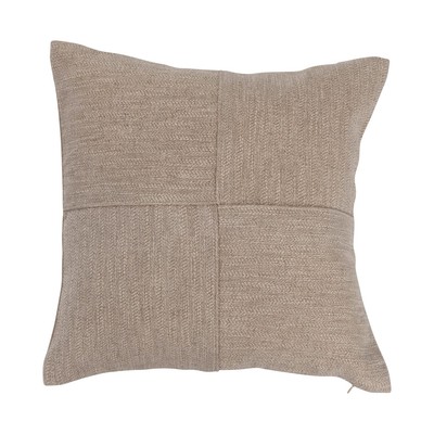 Woven Linen Blend Pieced Pillow, 16