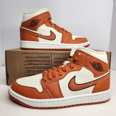 Air Jordan 1 Mid Orange Spice Size 6.5 Women-image