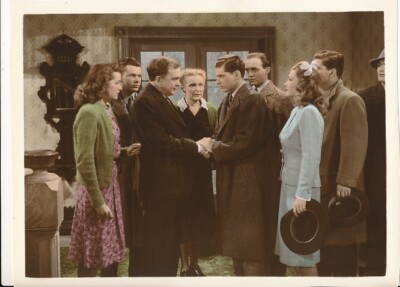ANNE BAXTER EDWARD RYAN Original Vintage 1940 THE FIGHTING SULLIVANS Color Photo-image