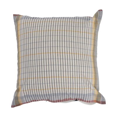 Woven Cotton Plaid Pillow, 18
