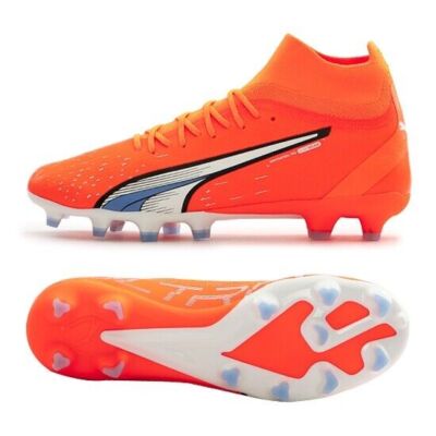 PUMA Ultra Pro FG/AG Orange White Blue 107240-01 Men's Soccer Cleats-image