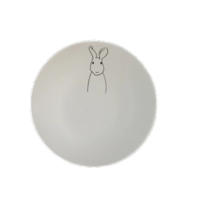 Creative Co-op Bowl with Rabbit Front Face-image