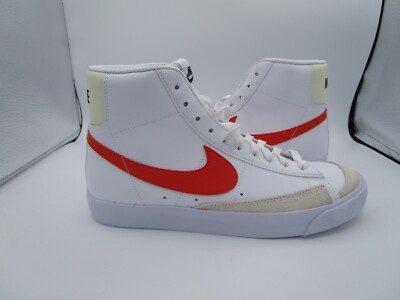 Nike Blazer Mid '77 Unisex Kids GS 7Y White/Orange Shoes Sneakers [DA4086-110]-image
