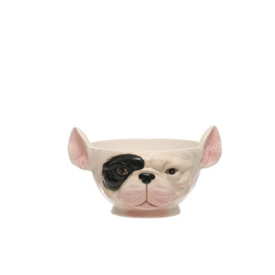 Creative Co-op Dog Ceramic Animal Shaped Bowl-image