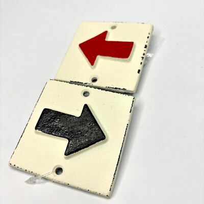 Creative Co-op Arrows Red or Black Cast Iron Wall Sign, Cabin or Farmhouse Decor-image