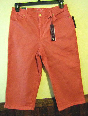 GLORIA VANDERBILT ROSE BALM ORANGE SKIMMERS WOMANS SZ 8 EMBELLISHED POCKETS NWT-image