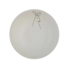 Creative Co-op Bowl with Rabbit Side Face-image