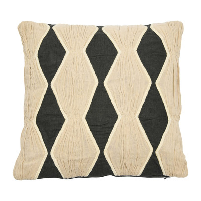 Cotton Pillow with Embroidery, Chambray Back-image