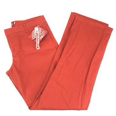 Dickies Dark Orange Red Mid Rise Pants Junior's Size 11 Boot Cut Twill NWT NOS-image