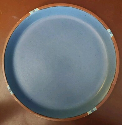 DANSK MESA Sky Blue Dinner Plate 10.5 Portugal Stoneware Used Has Chips See Pics-image