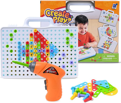 Drill & Play Building Toy Set Creative Educational with Real Toy Drill - STEM Co-image