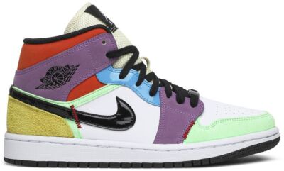 Size 11  Used Women Nike Air Jordan 1 One Mid SE Lightbulb Sail-image