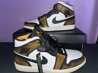 [DQ8417-071] Mens Air Jordan Retro 1 Mid SE 'Orange Wear Away'-image