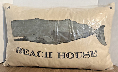 Creative Co-Op Whale Throw Pillow 24
