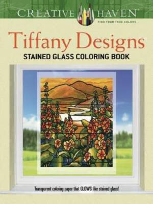 Creative Haven Tiffany Designs Stained Glass Coloring Book (Adult Co - GOOD-image
