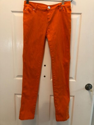 Junior Size 7 Shorty Brand Orange Mid Rise Jean/Leggings-image