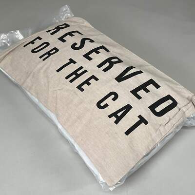 CREATIVE CO-OP Reserved for The Cat Cotton Pillow 24