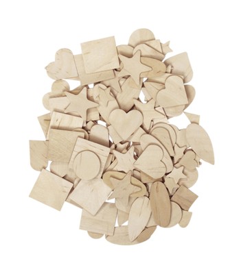 Creativity Street Natural Wood Shapes - 1000 Piece Assortment-image