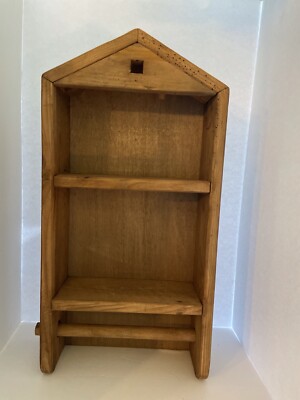 Creative Co-op..Wood Shelves Country Rustic With Hanging Towel Bar-NEW!-image