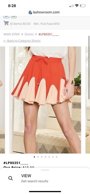 Orange Flowy Shorts - Medium-image