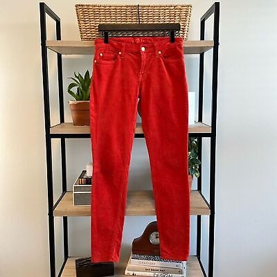 7 For All Mankind Mid-Rise Corduroy The Skinny Jean Pants, 28-image