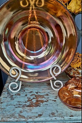VTG Iridescent Console Bowl Federal Glass Company 