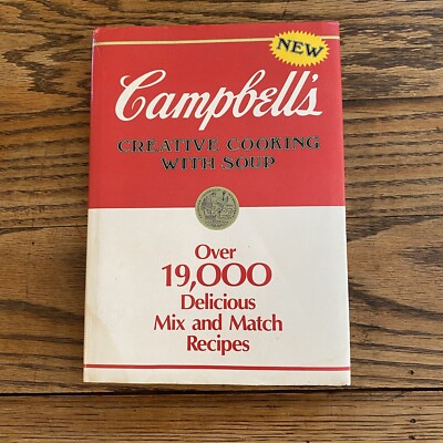 Campbell's Creative Cooking With Soup 1985 Cookbook Hardcover Book-image