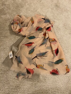 New Bird Scarf Embellish Creative Co-op Wrap Accessory Trendy Polyester-image