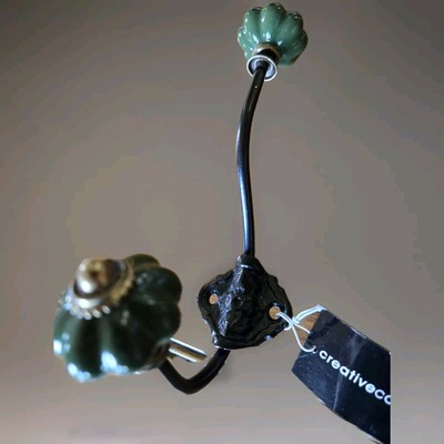 1 Metal Ceramic Wall Hook 