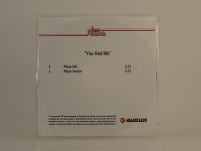 JOSS STONE YOU HAD ME (D74) 2 Track Promo CD Single with White Sleeve RELENTLESS-image