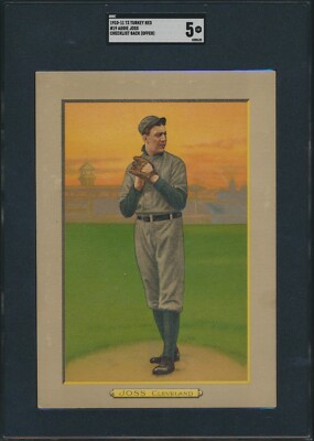 1910-11 T3 TURKEY RED CABINETS #19 ADDIE JOSS CHECKLIST BACK SGC 5 EX HOF-image