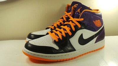 2013 AIR JORDAN I MID PHONEX SUNS 554724 117 ORANGE 8 III IV V VI VIII XI XII X-image