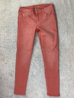 Body Sculpt Size 1 25 Womens Jeans Light Orange Mid Rise Ankle Skinny Stretch-image