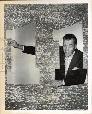 1959 Press Photo Television Host Ed Sullivan at 11th Anniversary Event-image