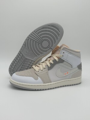 Nike Air Jordan 1 Mid SE Craft Inside Out White Sail Grey Size 14 DM9652-100-image