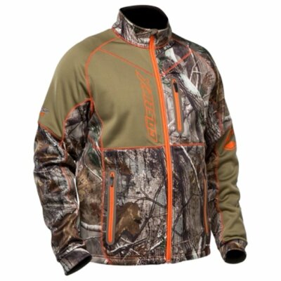 New Youth Boys Castle Fusion Mid-Layer Jacket ~ Camo/Orange ~  L ~ #78-0196-image