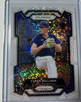 🔥2024 Prizm Sean Sullivan (RC) White Sparkle Prizm SSP🔥Colorado Rockies-image